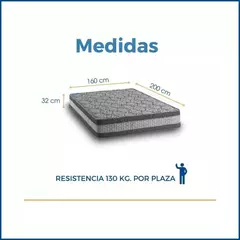 Colchón Marfil PLUS 160x200x30 ESPUMA Dens. 32kg/m³ - EL APOLIYO