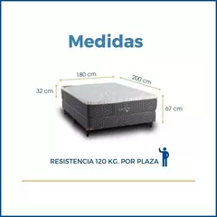 Sommier y Colchón Martinica 180x200 ESPUMA Dens. 50kg/m³ ALTA GAMA - tienda online