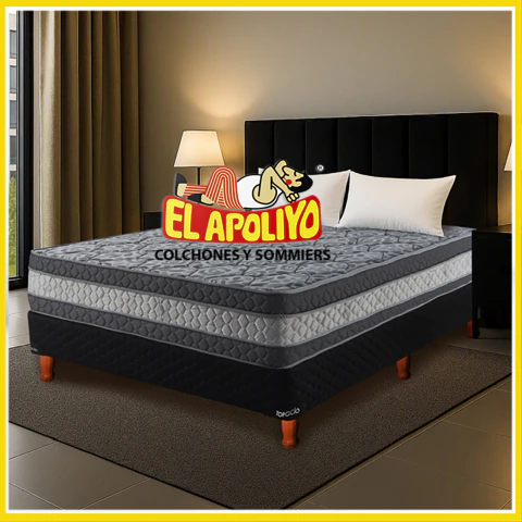 Sommier y Colchón PLUS 2 Plazas (140x190x62) ESPUMA Dens. 32kg/m³