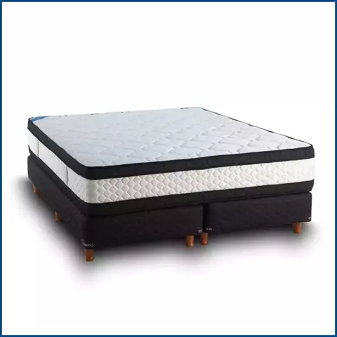 Sommier y Colchón Simetric PILLOW 200x200x63 RESORTES - comprar online