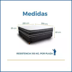 Colchón y Sommier Soften 200x200x60 RESORTES - tienda online