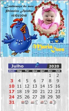 Ima de geladeira com calendario