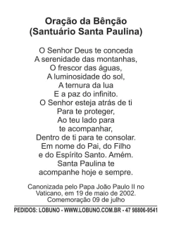 Oração Santa Paulina - 1000 unid na internet