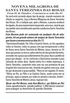 Oração Santa Terezinha das Rosas - 100 unid - comprar online