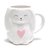 Taza Coneja Claudette Blanco C Rosa
