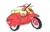 Pack x 2 (unidades) Individual con forma de Vespa