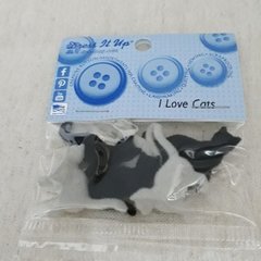 Botões Dress it Up I Love Cats