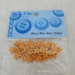 Botão Dress it Up Micro Mini Stars Yellow