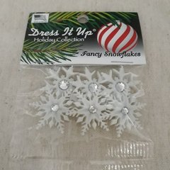 Botão Dress it Up Fancy Snowflakes