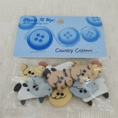 Botões Dress it Up Country Critters