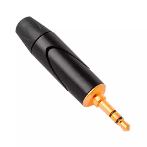 CONECTOR PLUG P2 ESTEREO DOURADO 6mm CAPA PRETA DATALINK