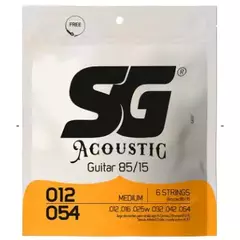 ENCORDOAMENTO VIOLÃO AÇO .012-.054 SG MEDIUM CORDA MI EXTRA 6687