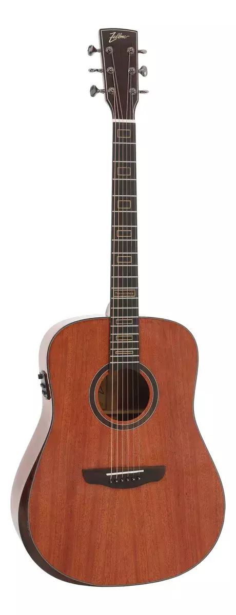 VIOLÃO ZELLMER ELETROACÚSTICO MAHOGANY PROVENANCE FOSCO SEM CUTAWAY C/BAG E EFEITOS 1633