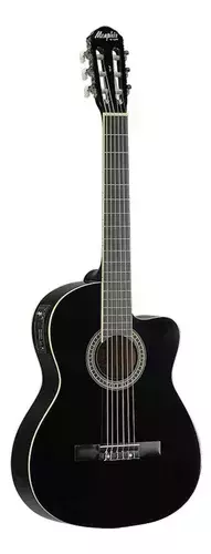 VIOLÃO ELETROACUSTICO MEMPHIS NYLON PRETO AC-60
