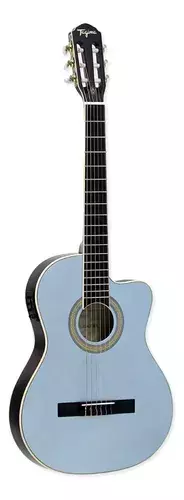 VIOLAO NYLON FLAT SLIM AZUL ELETROACUSTICO CARTAGENA LPBS - comprar online