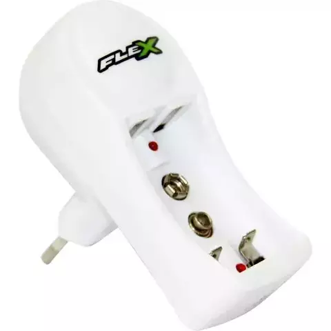 CARREGADOR DE BATERIA 9V E PILHAS AA/AAA BIVOLT AUTOMÁTICO FLEX FX-C11