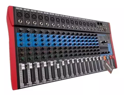 MESA DE SOM 16 CANAIS COM EFEITO USB GRAVA DIRETO NO PEN DRIVE SOUNDVOICE MS162 EUX