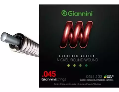 ENCORDOAMENTO BAIXO 4 CORDAS 0.45 GIANNINI GEEBRS