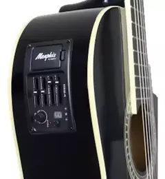 VIOLÃO ELETROACUSTICO MEMPHIS NYLON PRETO AC-60 - comprar online
