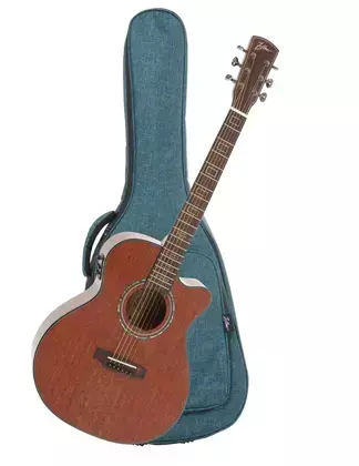 VIOLÃO ZELLMER ELETROACÚSTICO CUTAWAY MAHOGANY PILGRIM COM BAG LUXO