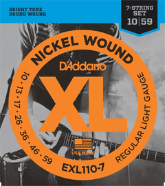 ENCORDOAMENTO GUITARRA 7 CORDAS .010 D´ADDARIO EXL110-7