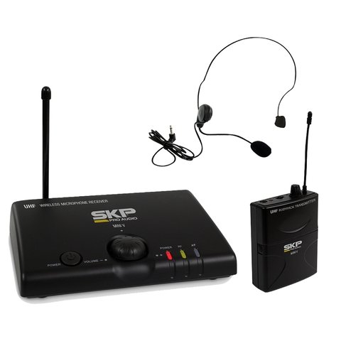 MICROFONE SEM FIO UHF HEADSET SKP AURICULAR MINI V