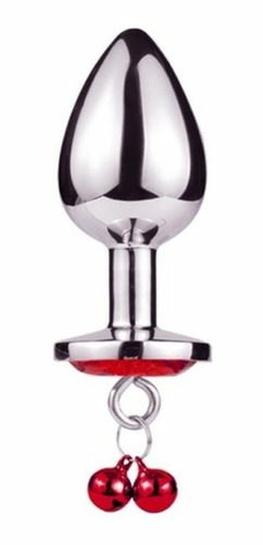 Plug Adorno Anal Em Metal Tamanho Pequeno Com Joia Sininhos