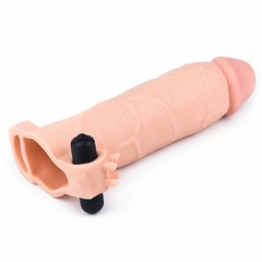 Capa Peniana Extensora 14,5cm Penetrável Vibrador Anel Escroto 1235 - Hotspace