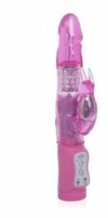 Vibrador Rotativo Com Esferas E Estimulador Clitóris Coelho RT011