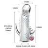 Capa Peniana Em Silicone Transparente Com Vibrador 13x3,5cm - comprar online