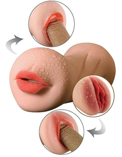 Masturbador Estimulador Masculina Realística Boca E Vagina - Hotspace