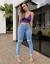 Calça Jeans Feminina Mom Básica - Lavagem Clara (Tam 40) na internet