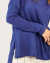 Blusa Tricot Sueter Azul Marinho com Decote Canoa - comprar online