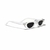 Óculos de Sol Katy Unissex Transparente com Lentes Pretas - Proteção UV400 - comprar online