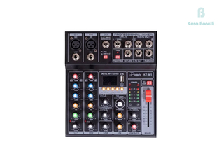 KT-M5 Parquer Mixer de 5 Canales con Bluetooth