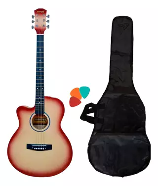 Guitarra Acústica Sunset Fk40 Lh Brillante Con Funda