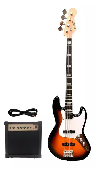 Bajo Eléctrico Sunset Jb98r + Amplificador 15w Y Acc.