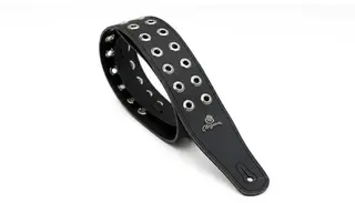 CORREA DE CUERO PARA GUITARRA CON OJALES NICKEL 07MI01