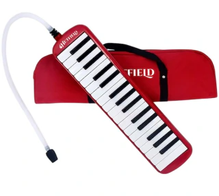 Melodica a Piano 32 Notas Roja con Funda HETFIELD FM32KR