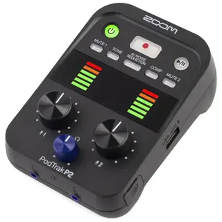 Zoom PodTrak P2. Grabador portátil para podcast USB doble. Podcast simple y portátil