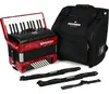 Acordeón Cromático a Piano Hohner Bravo II 48 Bajos 26 Teclas Rojo - comprar online