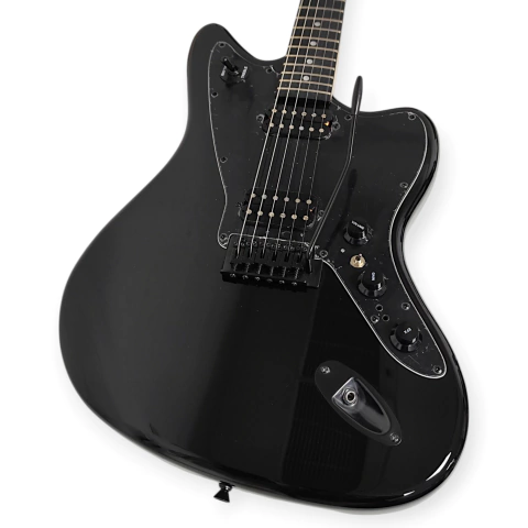 Guitarra Eléctrica Parquer negra Tipo Jaguar Con Funda - Casa Bonelli