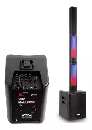 Parlante Novik Neo Stage 8 Pro portátil con bluetooth negro 220V