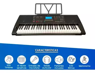 Teclado Organo Sensitivo 61 Teclas Yongmei Ym-8810