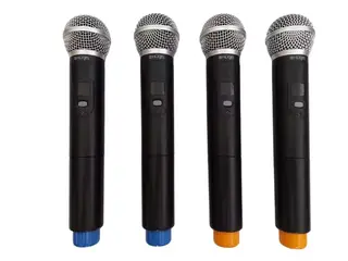 HUGEL JRU-4004/HT-10C Micrófono inalámbrico cuádruple de mano UHF