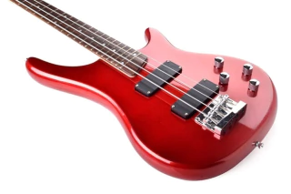 Bajo Eléctrico Smiger 4 Cuerdas Tipo Precisión Bass Color Rojo Metálico Orientación De La Mano Diestro