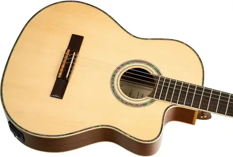 Guitarra Electrocriolla Ortega Rce141nt Con Corte + Funda