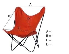 Imagen de Sillón BKF con funda de cuero vacuno vaqueta