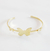 BRACELETE BRBOLETA LISA BANHADO A OURO 18K - Brinina Semijoias | Loja online de semijoias 