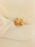 Brinco argola craquelada detalhe coracao com mini pontinho de luz banhados a ouro 18k - comprar online